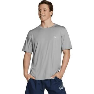 Speedo Men's Gray Rash Guard Swim Shirt - Size XXL - UV Protection - NWT
